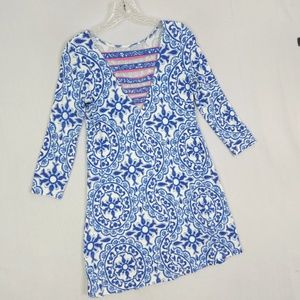 LILLY PULITZER Dress Womens Med M Ophelia Swing Pooling Around Blue